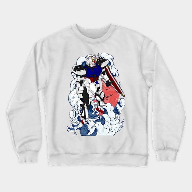 GAT-X105 Strike Gundam Crewneck Sweatshirt by gblackid